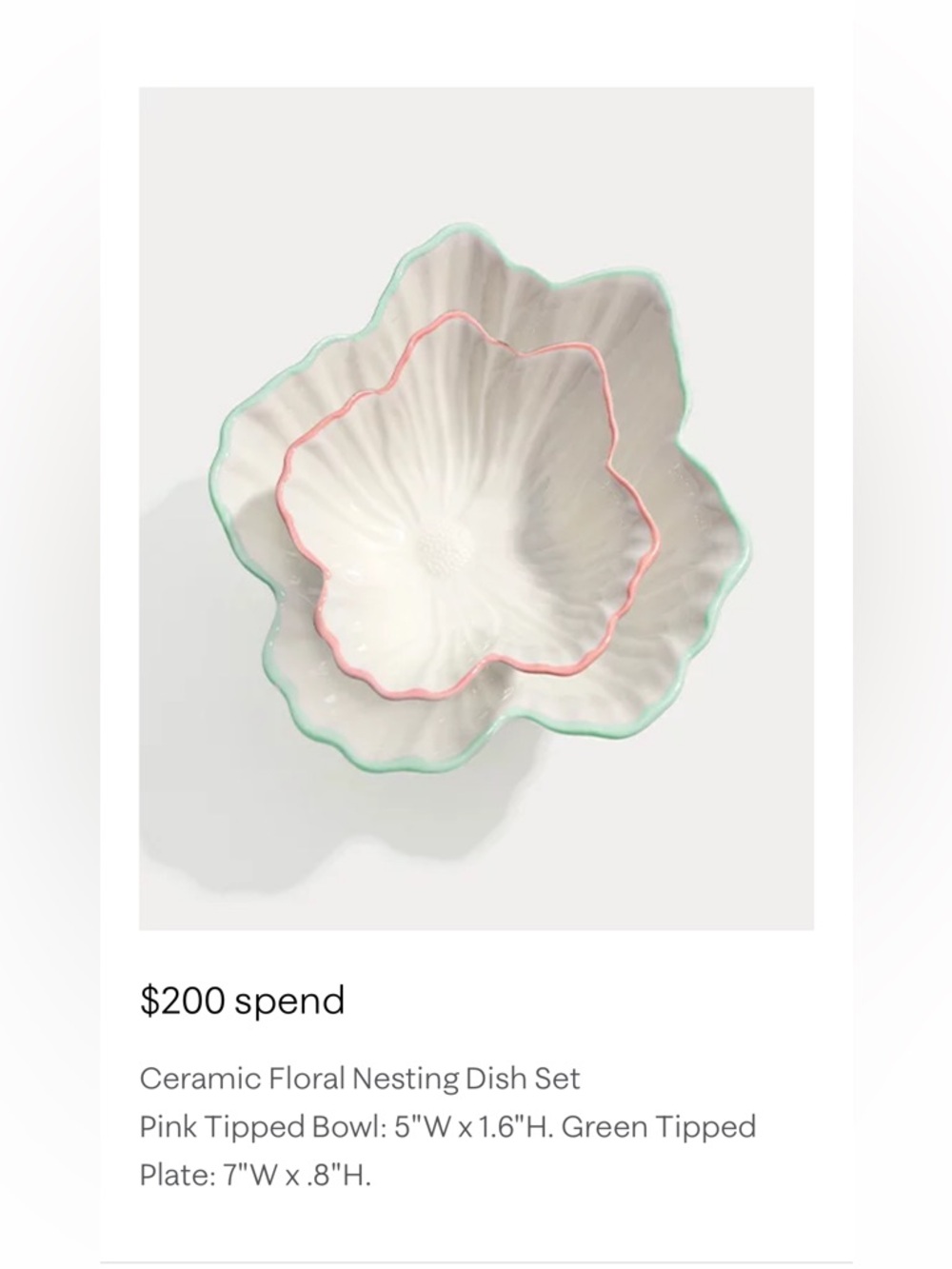 NIB Lilly Pulitzer GWP ceramic nesting dishes